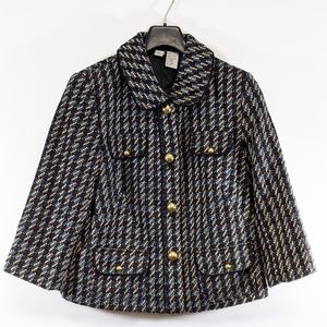 REQ | Blazer  Blue, Gold, black tweed | size 12